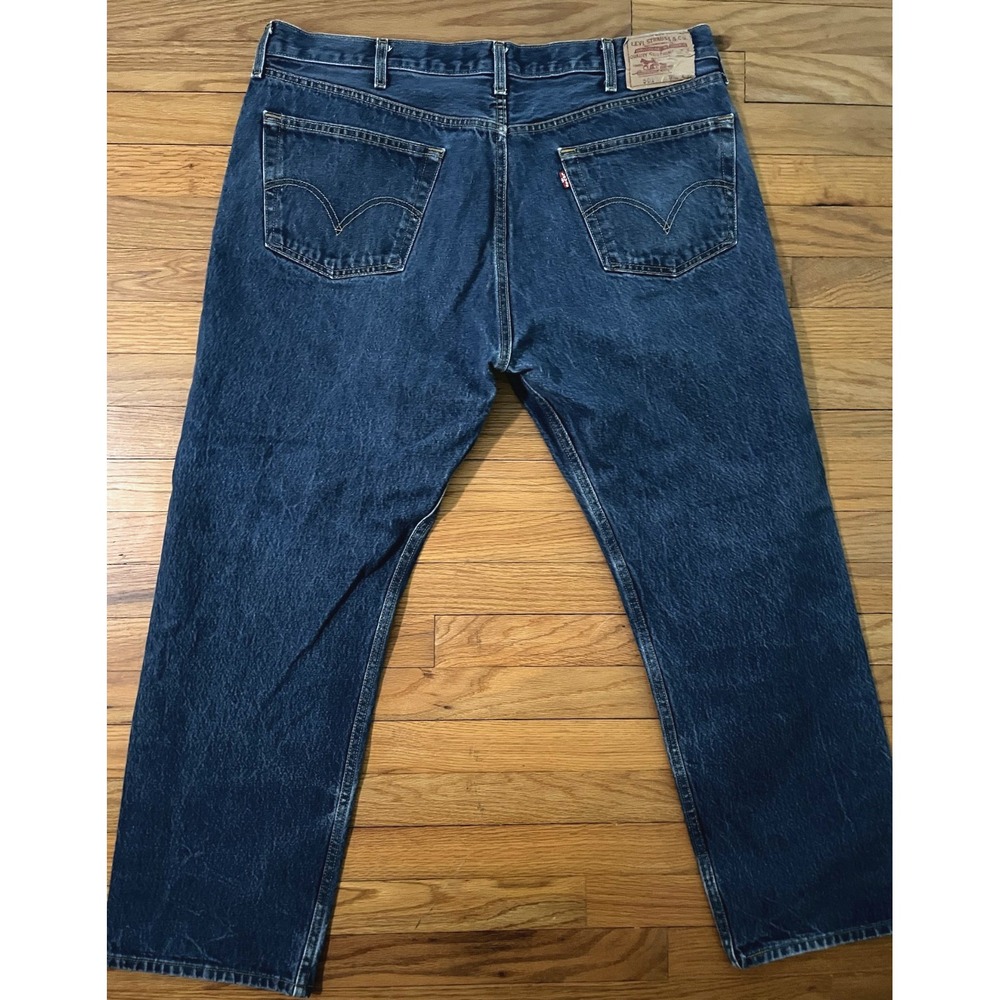 Levi's 501 Straight Button Fly Blue Denim Jeans Mens 42x32 (Actual 40x29)